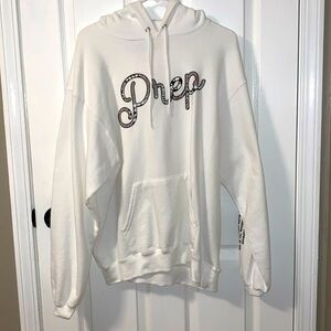 Champion Authentic PREP COTERIE white Hoodie. Front side pockets size Large